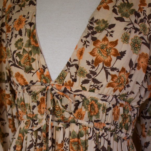Juillet 100% Cotton Merritt Maxi Dress In Oona Sunflower Print Woman's Size M - Picture 7 of 17